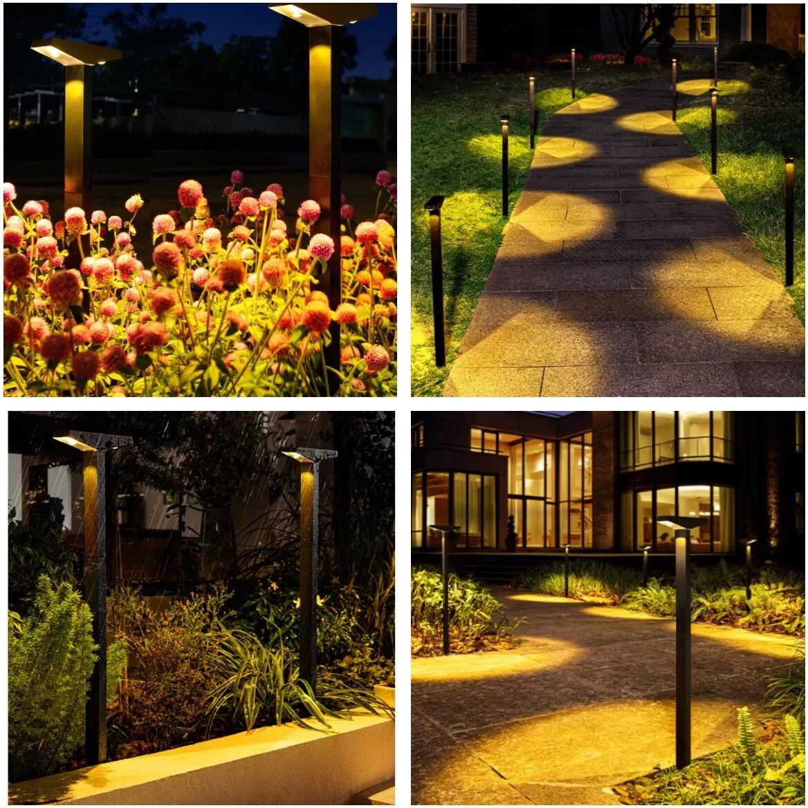 INF Solarbetriebene LED Gartenleuchte für Rasen und Landschaft – Warmes Licht, Dekorative Außenbeleuchtung