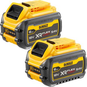 DeWalt Werkzeugakku XR FLEXVOLT, DCB546T2-XJ, 54V / 2,0Ah, 18V / 6,0Ah, 2 Schiebeakkus