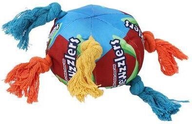 The Handy Homestead Rainbow Twist Dog Chew Toy With Squeaker And Rope Dental Design sniffer Ball