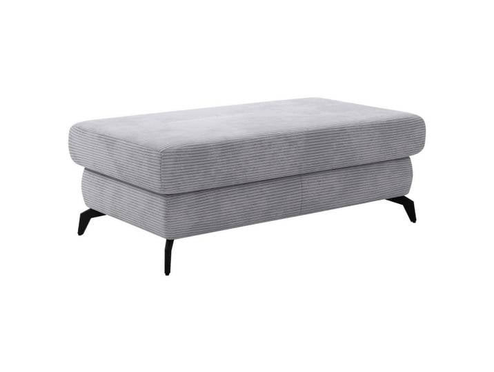 Cantus Hocker, Hellgrau, Metall, rechteckig, 121x45x67 cm, Stoffauswahl, Wohnzimmer, Hocker, Sitzhocker