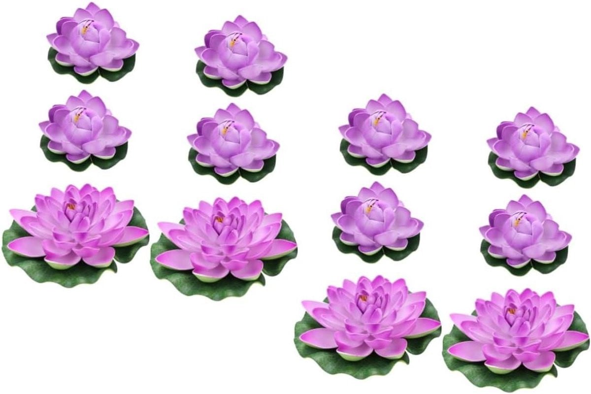 Kunstmatige Waterlelies - Nep Lotus Bloemen - Groen - 18 cm