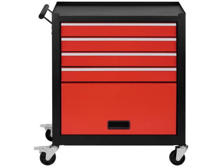 Werkstattwagen, Rot, Schwarz, Metall, Kunststoff, 33x74.5x61.6 cm, RoHS, Freizeit & Co, Heimwerken, Werkstatteinrichtung