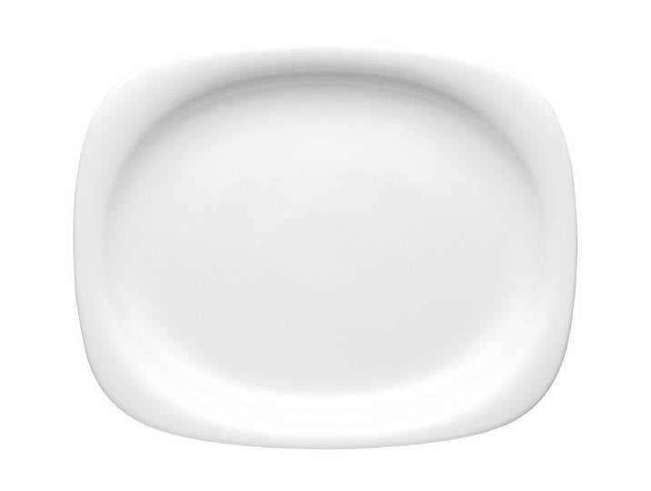 Rosenthal Servierplatte Platte 38 cm (38x30,5cm) Suomi Weiss, Porzellan, (1-tlg), Porzellan, mikrow.- & spülm.sicher