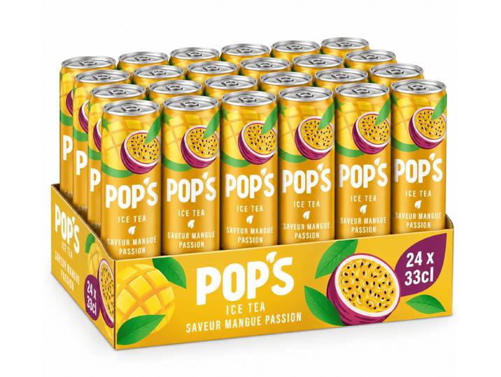 POPS Ice tea saveur Mangue-Passion Pack 24x33cl