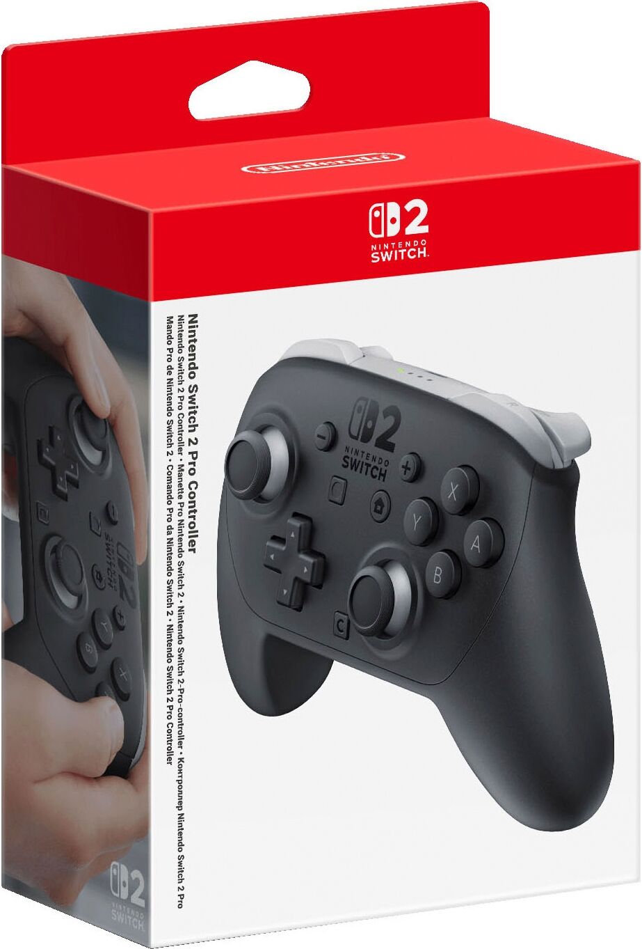 Nintendo SWITCH 2 Controller "Switch 2 Pro Controller", schwarz, B:14,8cm H:6,02cm, Spielecontroller, Controller