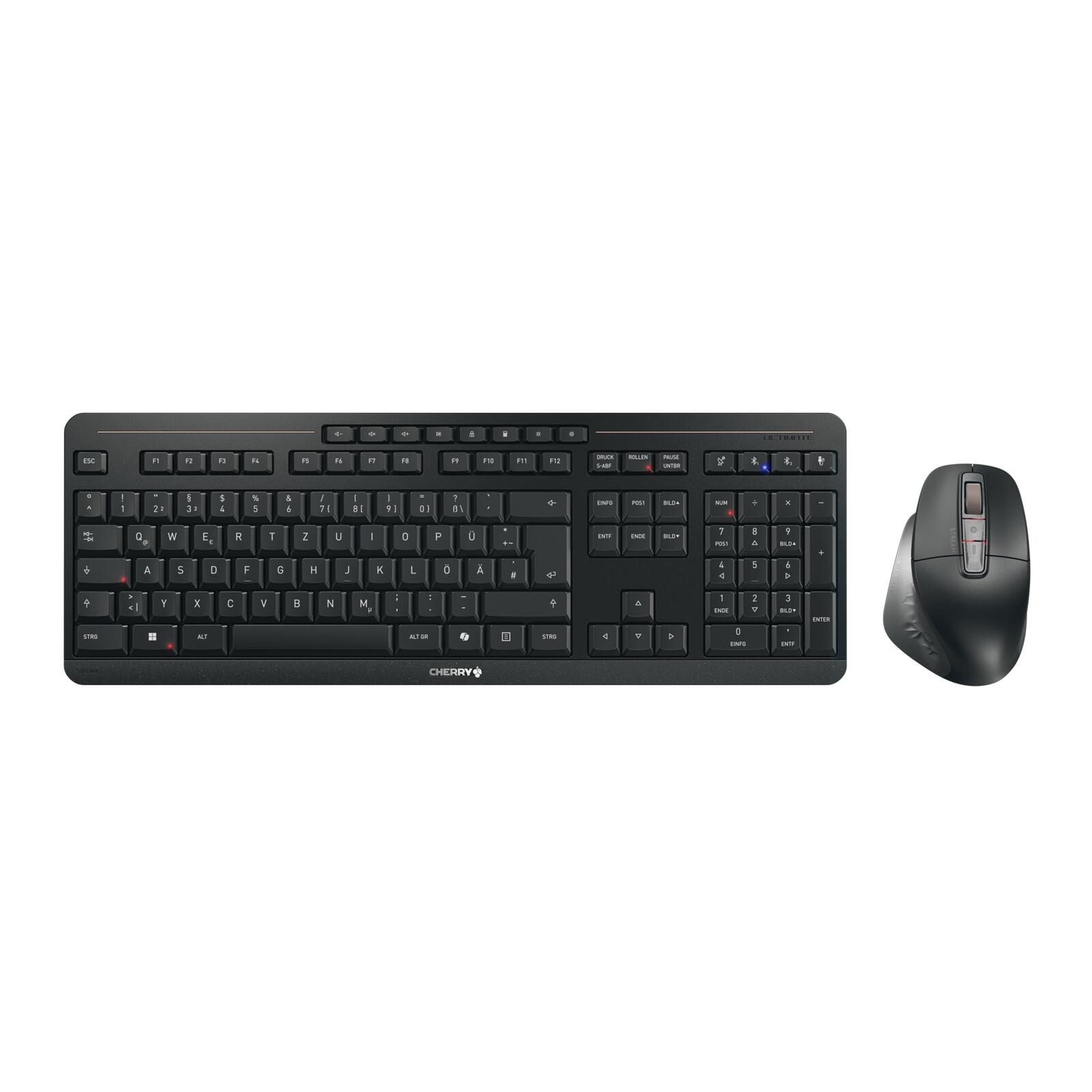 CHERRY Stream Desktop Ultimate Wireless kabelloses Desktop-Set - QWERTZ DE - schwarz JD-8570DE-2