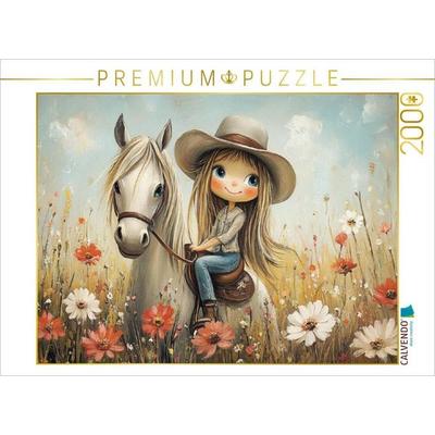 CALVENDO Puzzle Zauberhaftes Mädchen mit Pferd | 2000 Teile Lege-Größe 90x67cm Foto-Puzzle für glückliche Stunden, Sonstige von , Calvendo Puzzle