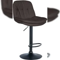 Proregal CHEFGASTRO Barhocker JAVA Stoff Schwarz HxBxT 92x46x54cm Stoff Dunkelgrau Barstuhl