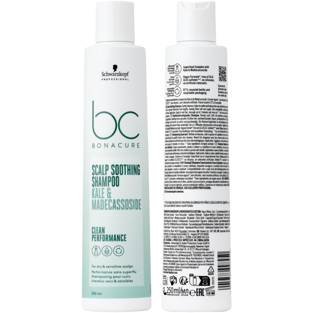 Schwarzkopf BONACURE Clean Performance Scalp Soothing Shampoo 1000mL