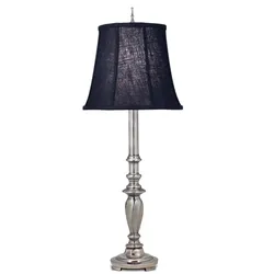 Elstead Lighting, Tischlampe, Maine Tischleuchte E27 1-fach Antikes Nickel Chelsea Schwarz (E27)