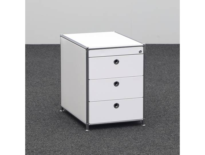 Standcontainer System4, Weiss, mit Schublade, mit Schlüssel, Neu – Ideal für leichte Aufbewahrung