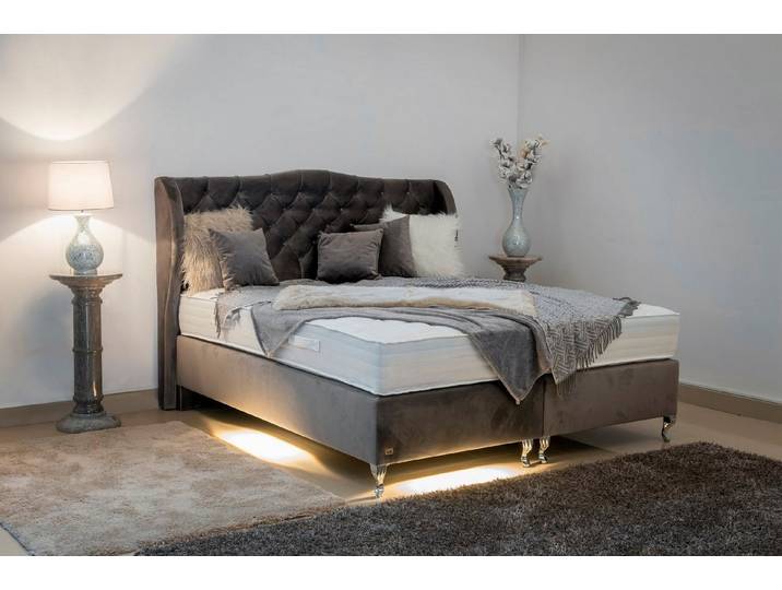 PAARA Boxspringbett Venedig« mit Chesterfield Look Kopfteil Barock H2, mit einzigartigem Belüftungssystem