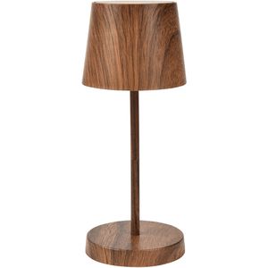 Müller-Licht Tischlampe Mesa, braun, LED, warmweiß, für außen (IP44), mit Touchdimmer, mit Akku