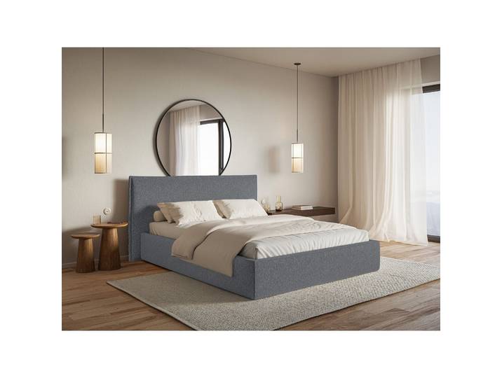 Polsterbett 160x200 cm Softie mit Stauraum, graphitfarbener