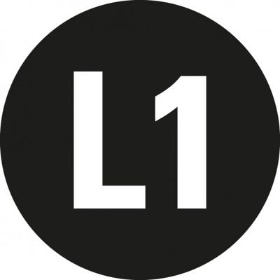 Aufkleber I Leiterkennzeichen L1 Wechselstromnetz, RoHS konform, Folie, Ø 12,5mm, 20/Bogen, DIN EN 60445 / IEC 60417