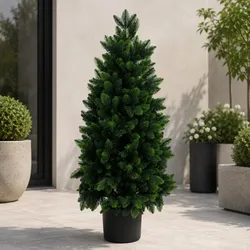 Künstliche Tanne MCW-R29, Dekobaum Kunstbaum Kunstpflanze, Outdoor Polyethylen, 85cm
