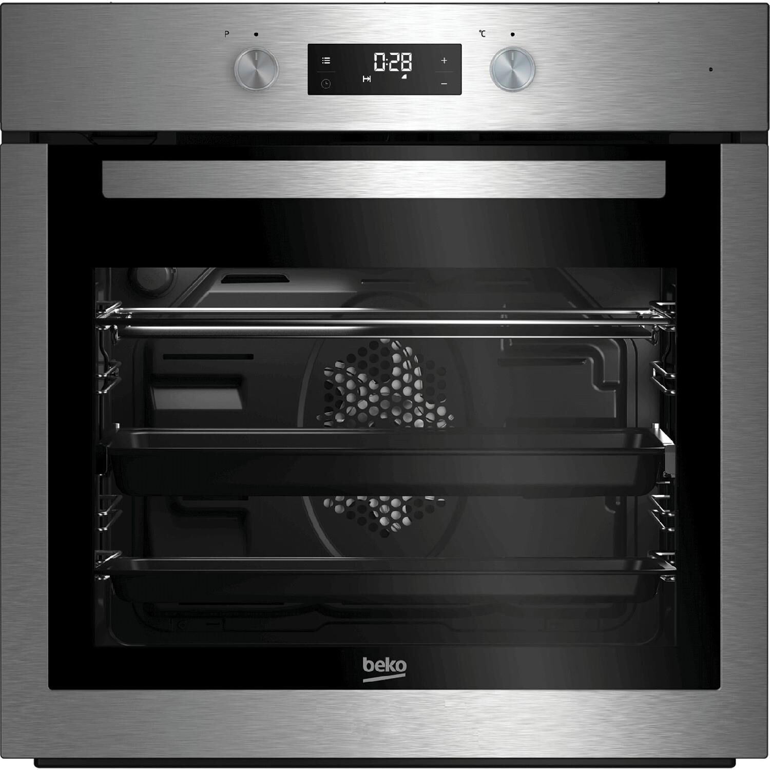 Beko Bir16300xos Bir16300xos Forno Elettrico Da Incasso Ventilato Multifunzione Con Grill 71 Litri 60 Cm Classe A Colore Inox
