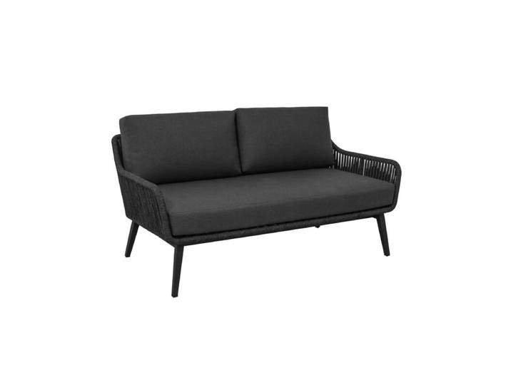 CASA DOMA Ribera 2-Sitzer Loungesofa, Beine eckig - Sitzschale L-Form Modern Country