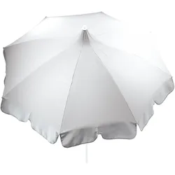 Sonnenschirm Pagoda Metallgestell, modern mit Knickelement, Weiß, 200 cm Durchmesser