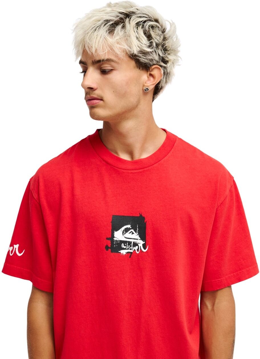T-Shirt QUIKSILVER "Young Guns Echo", Herren, Gr. XS, rot (salsa), Obermaterial: 100% Baumwolle., Shirts T-Shirt salsa XS
