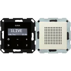 Gira Unterputz-Radio RDS mit einem Lautsprecher (cremeweiß, glänzend)