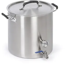 Edelstahltopf mit Ausgießer, 360 x 360 mm, 36 l