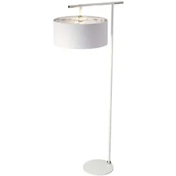 Elstead Lighting, Stehlampe, Balance Stehleuchte E27 Weiss/Nickel poliert, Made in UK (E27)