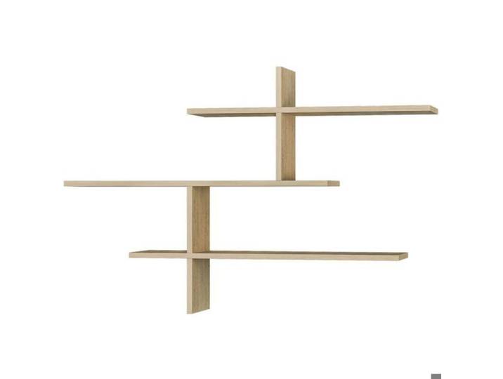 Etagère murale 123x22x80 5 cm décor chêne