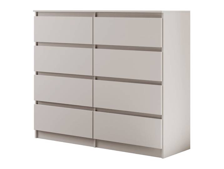 Commode avec 8 tiroirs, cachemire, 120 cm