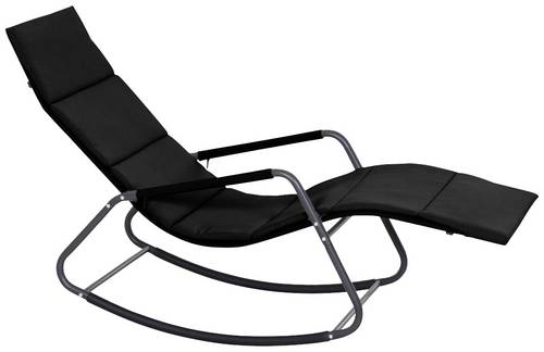 Siena Garden N46115 Aliano Black Schaukelliege mit Kissen