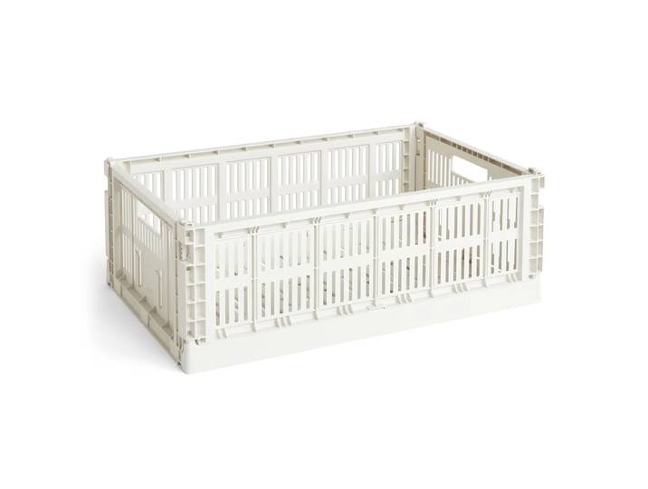 HAY - Colour Crate Korb L, 53 x 34,5 cm, off white, recycled