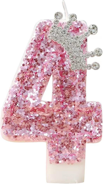 Multisell Products Hub Princess Crown Birthday Candle, Creative Pink Candle For Girl's Happy Birthday Party Decoration 4