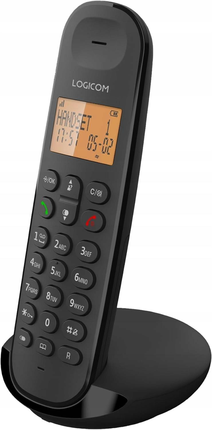 Logicom DECT-telefoon ILOA 100 met handsfree functie, zwart