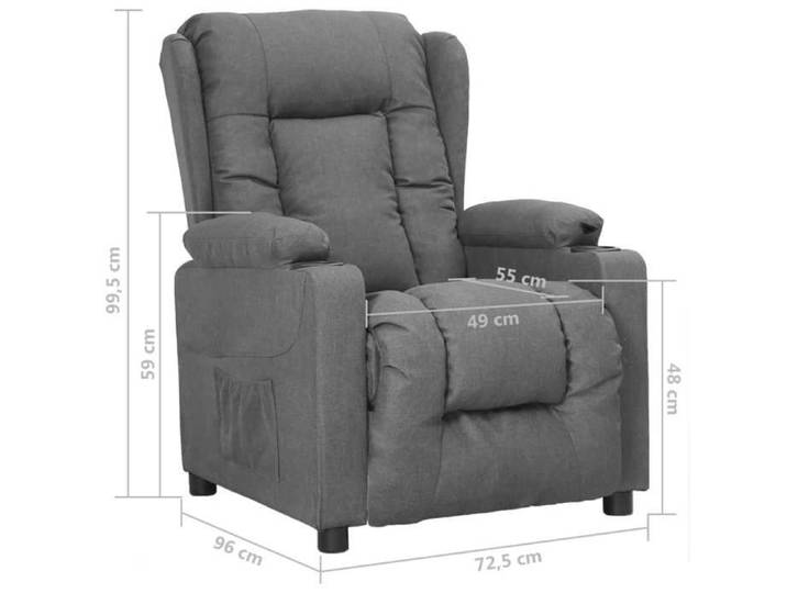 Mode 1 PC Chaise de canapé/Canapé-chaise pour adulte CHEZ YIYI fauteuil RELAX inclinable Gris clair Tissu 72 5x96x99 5cm _13863355