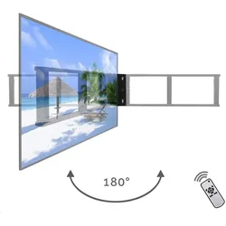 MonLines mySwing MSM08 elektrische TV Wandhalterung bis 75 Zoll, schwarz (Wand), TV Wandhalterung, Schwarz