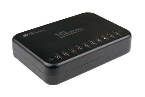 USB-Desktop-Schnellladestation 120W, 10-Port (10x USB-A), schwarz, Good Connections
