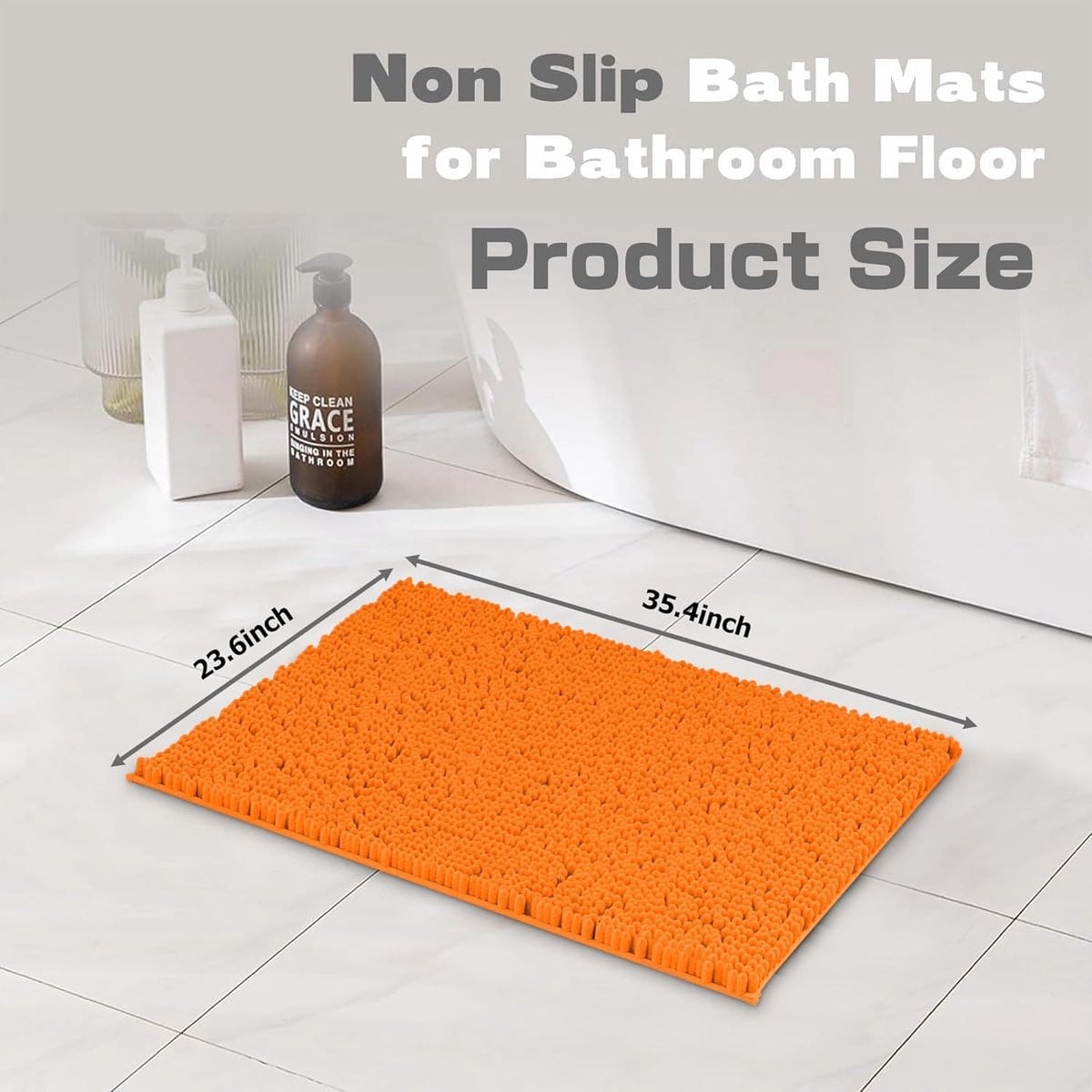 Ultra-zachte chenille badmat met antislip en absorberend vermogen