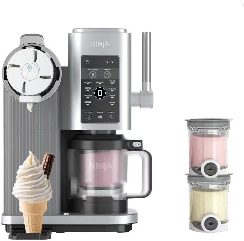 Ninja Creami Spin NC701BU ijsmachine in zwart, grijs en zilver