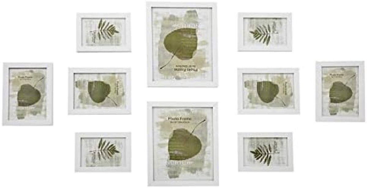 PromoHome Fotolijsten Set van 10 - Moderne Witte Wanddecoratie voor Huisdecoratie