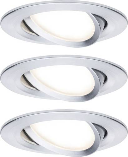 Paulmann 93487 Nova Einbauleuchte 3er Set LED LED 18W Aluminium (gedreht)