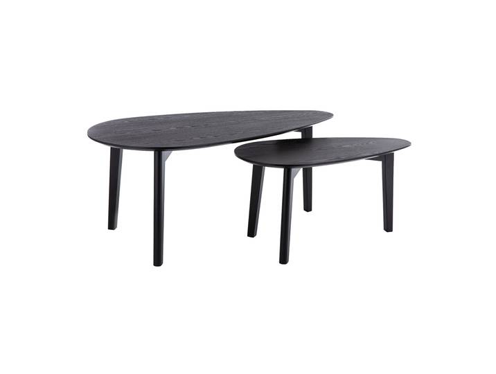 Tables basses gigognes bois noir (lot de 2) ARTIK