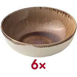 heart & soul 6er-Pack Schüssel »Perfect Match« 19 cm braun