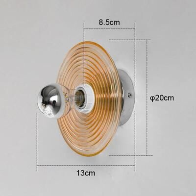 Uplifted Finds Medieval Corrugated Stained Glass Wall Sconce orange with Plug
