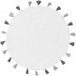 Lytte Waschbarer Kinderteppich Malu Blau ø 120 cm - Waschbarer Teppich für Kinderzimmer