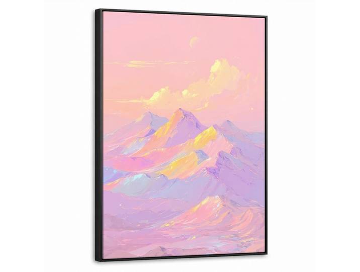 LEINWAND Bilder mit Rahmen - Berggipfel - Wolken - Verträumt - 60x80