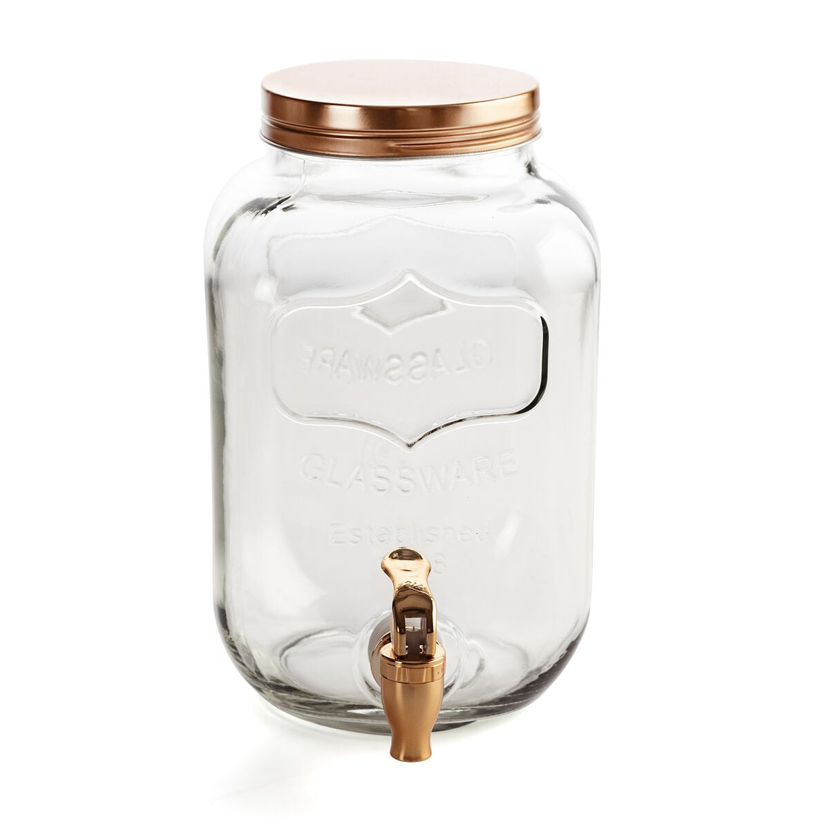 Quid Habitat Drankdispenser met deksel, koperkleurig, 4 liter