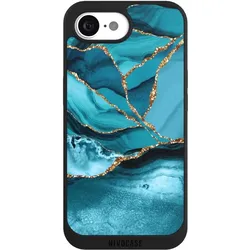 Nivocase Handyhülle für Apple iPhone 17e Hülle NIVOpure Case Schwarz Edelstein Glitzer Look Marmor (Apple iPhone 17e), Smartphone Hülle, Schwarz