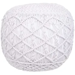 POUF aus Baumwolle, weiß, 45x40cm