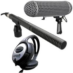 RØDE NTG-2 mit Blimp Windschutz mit Kopfhörer, Mikrofon
