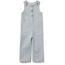 Tchibo - Kinder-Web-Latzhose - Baby - Gr. 74/80 - weiß/gestreift